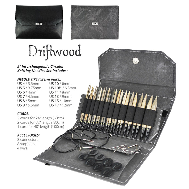 DRIFTWOOD 5'' Interchangeable Circular Needles Set