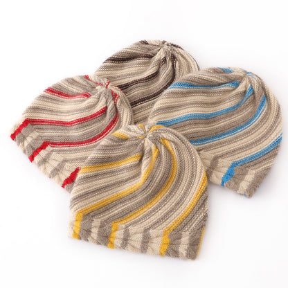 Stripe Cable Cashmere Beanie