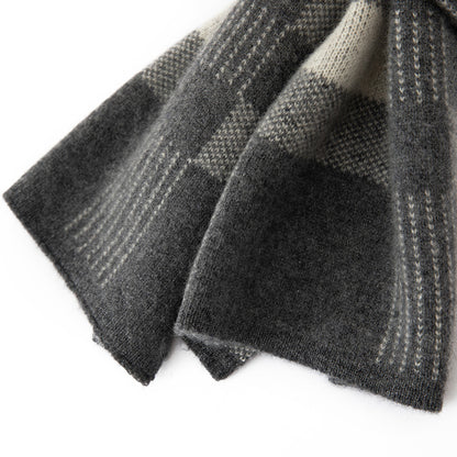 Men Patterned Cashmere Scarf