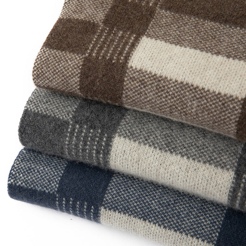 Men Patterned Cashmere Scarf