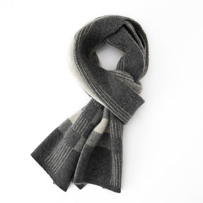 Men Patterned Cashmere Scarf