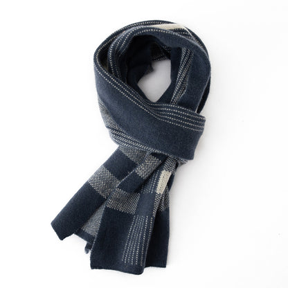 Men Patterned Cashmere Scarf