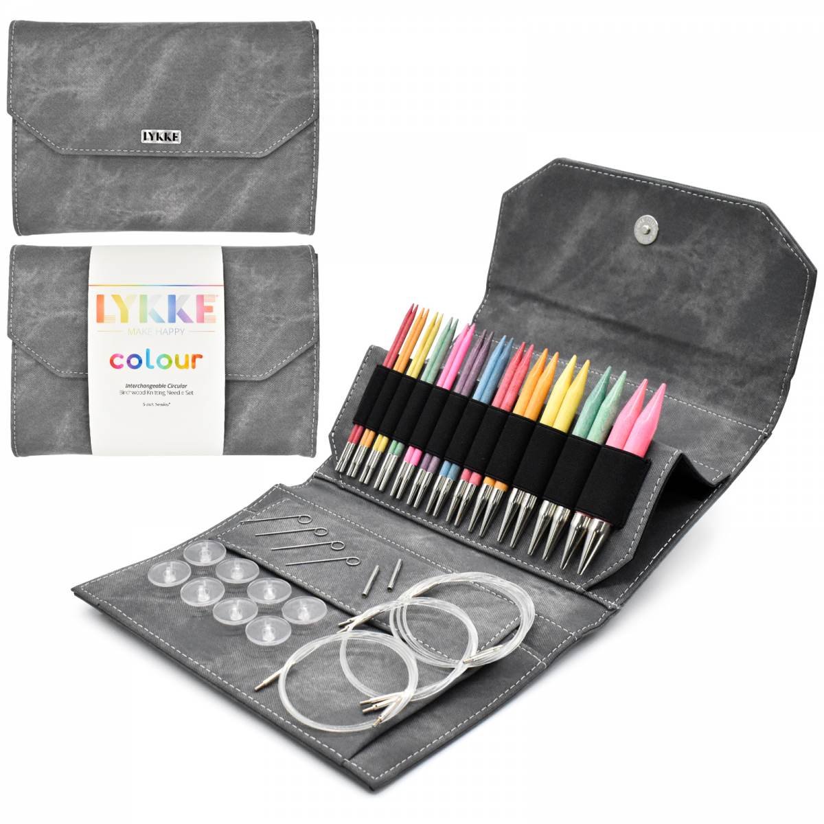 COLOUR 5'' Interchangeable Circular Needles Set