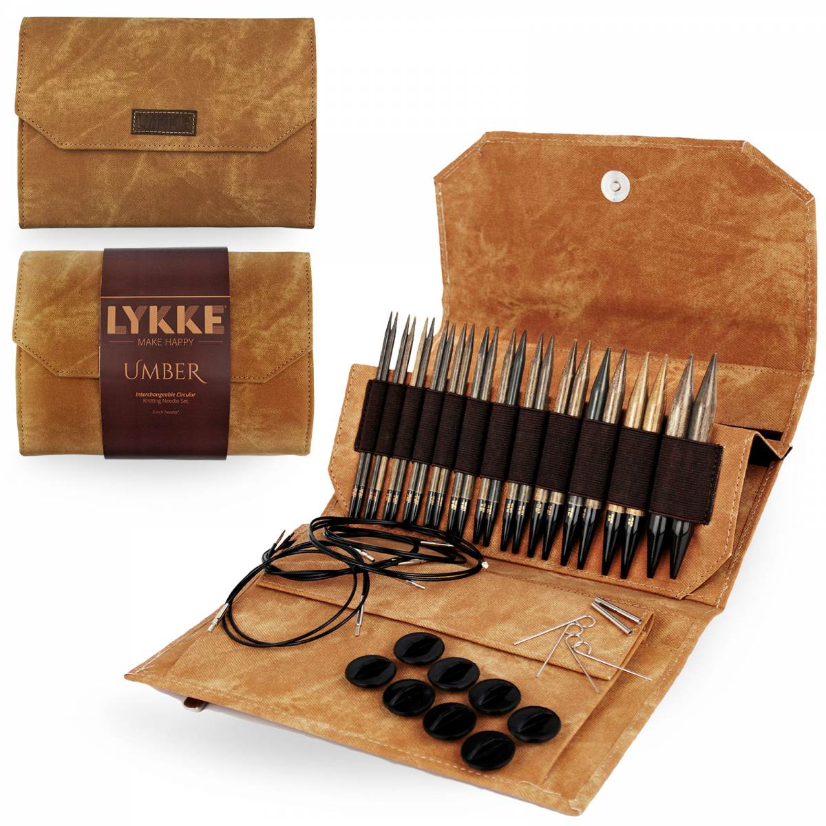 UMBER 5'' Interchangeable Circular Needles Set