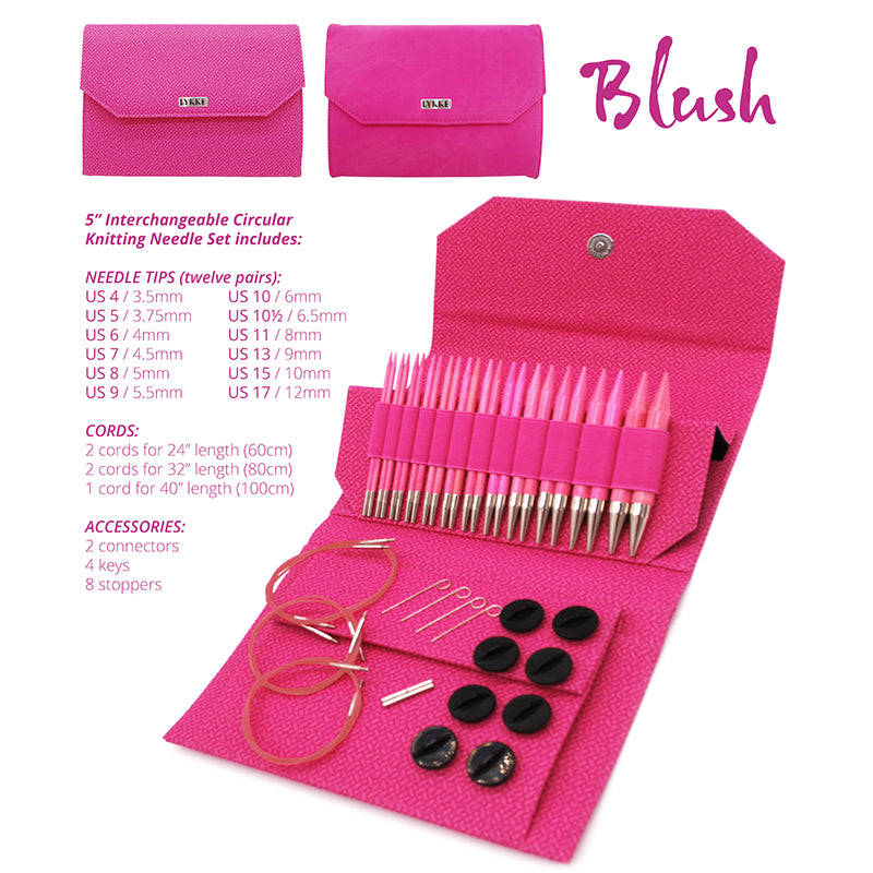 BLUSH 5'' Interchangeable Circular Needles Set