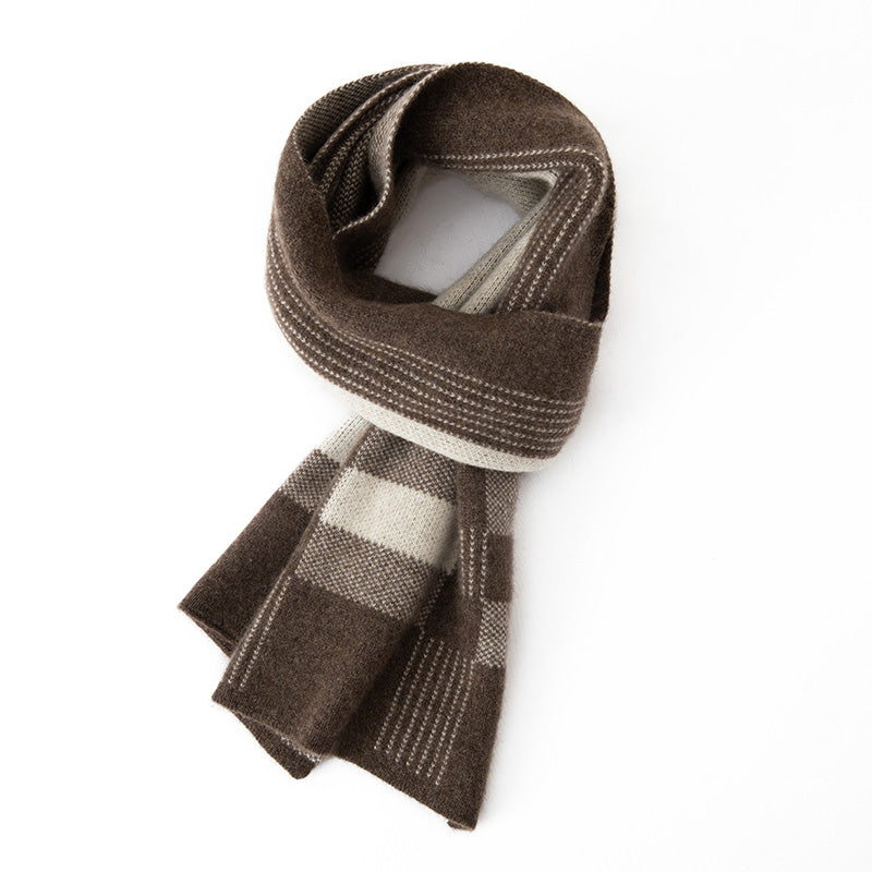 Men Patterned Cashmere Scarf