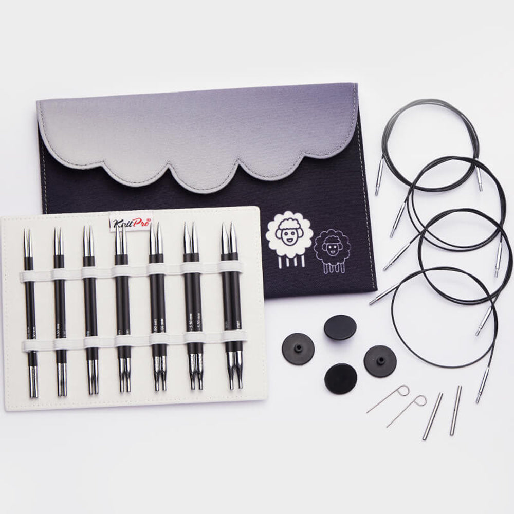 Karbonz Normal 5'' Midi Interchangeable Circular Needles Set